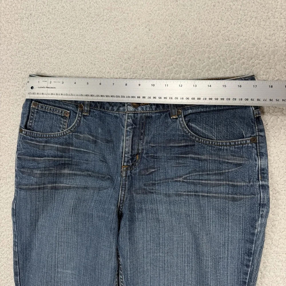 Mossimo Bootcut Jeans Women's 12 (34x27) Y2K Western Whiskered Boho